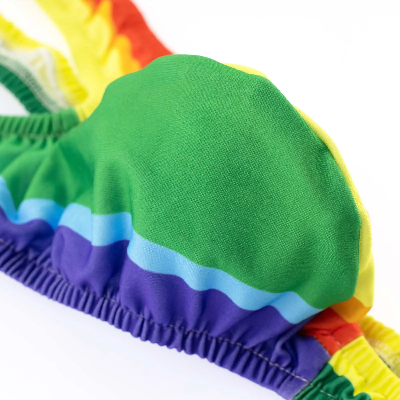 Men Sexy Erotic Lingerie Open Thong Mankini Man Rainbow One-piece Swimsuit Thong Underwear Swimwear Bathing Suit Bodysuit thumbnail 3