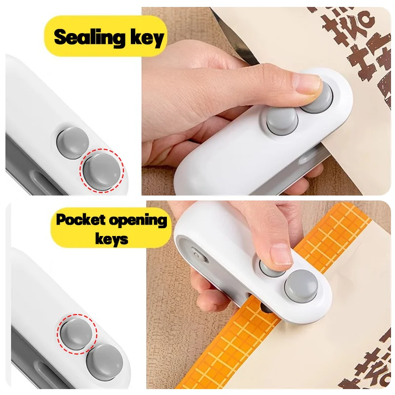 Electric Mini Heat Bag Sealing Machine Package Sealer Bags 2in1 Plastic Bag Sealing Machine Handheld Plastic Bag Heat Sealer thumbnail 2