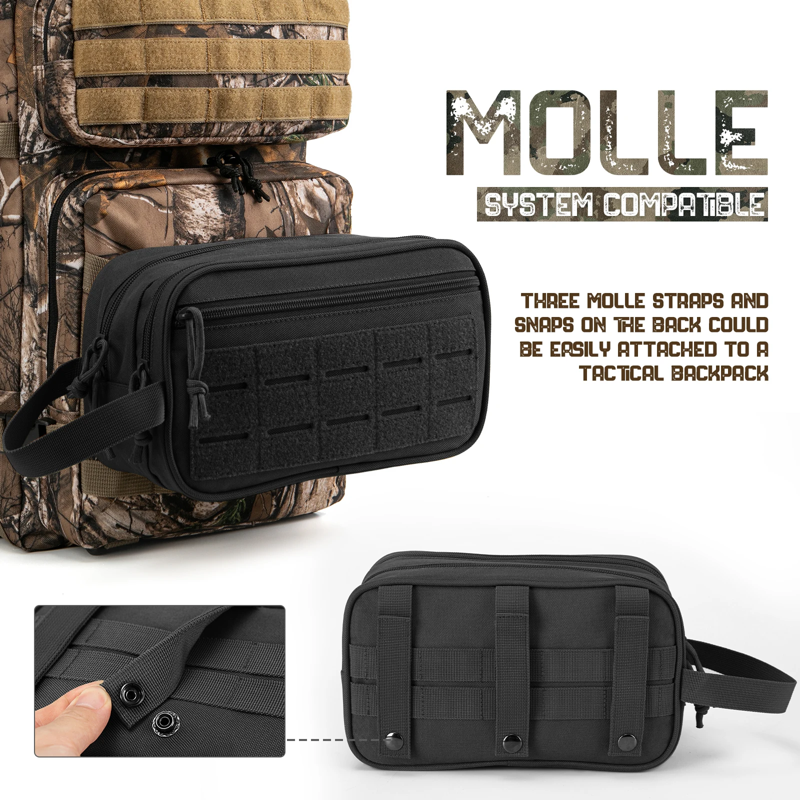 Tactical Toiletry Bag For Men Hygiene Bag Mens Shaving Kit Travel shower Makeup makeup pouch cosmetic organizer bags thumbnail 5