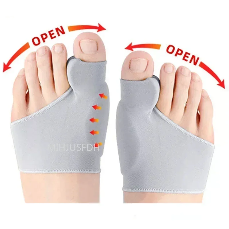 1Pair Toe Separator Hallux Valgus Bunion Corrector Orthotics Feet Bone Thumb Adjuster Correction Pedicure Sock Straightener thumbnail 2