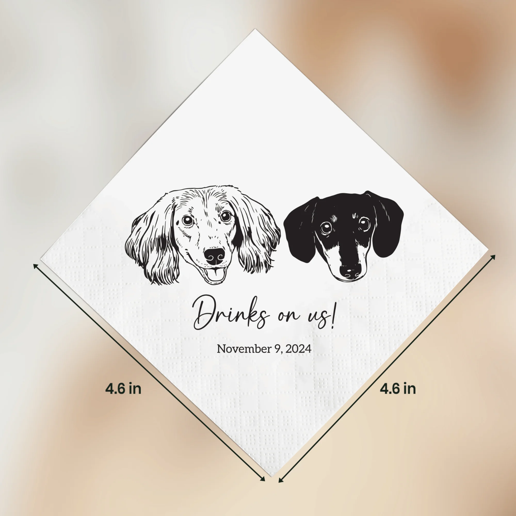 Custom Paper Napkins for Wedding Custom Napkins of Cocktail Disposable Napkins,for Cocktail Party Baby Shower Birthday Hen Party thumbnail 5