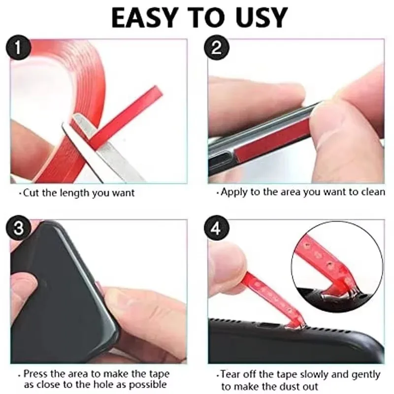 Universal Phone Speaker Dust Removal Glue Speaker Grid Cover Dust Sticker Cleaning Glue Cleaning Kit Belt for iPhone 14 Xiaomi thumbnail 6