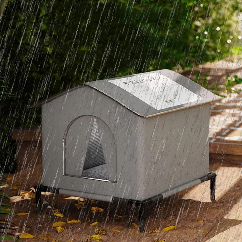Stray Cat dog House Waterproof Outdoor Winter Warm Pet Cave Sleeping Beds Home Foldable Washable for Small Dog Puppy Supplies thumbnail 3