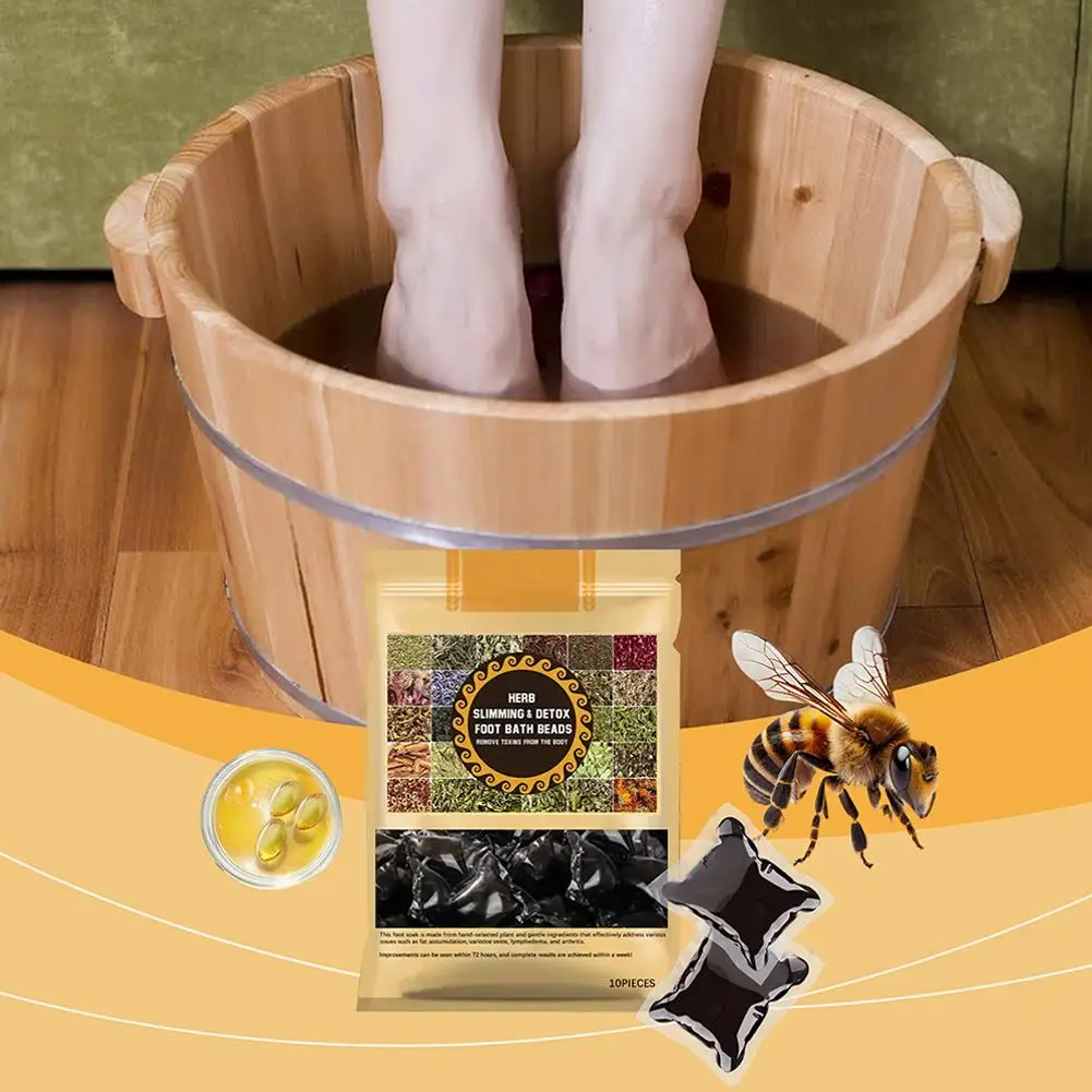 30-Herb Detox Foot Bath Beads  Promote Blood Circulation Improve Sleep Stress Remove Moisture Detox Shaping Cleansing Foot Soak thumbnail 2