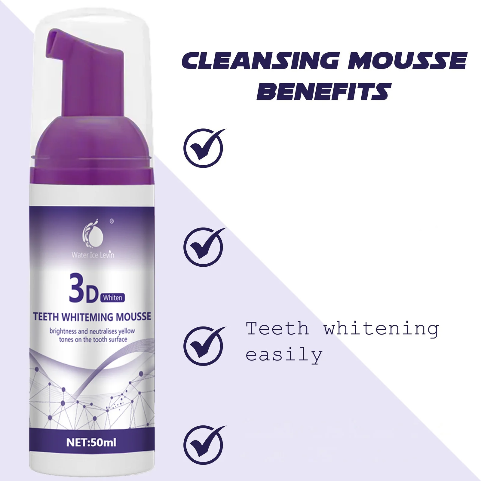 50ml 3D Mousse Toothpaste Teeth Whitening Removing Yellow Teeth Cleaning Tooth Stain Oral Fresh Tooth Care Product 2024 New thumbnail 4