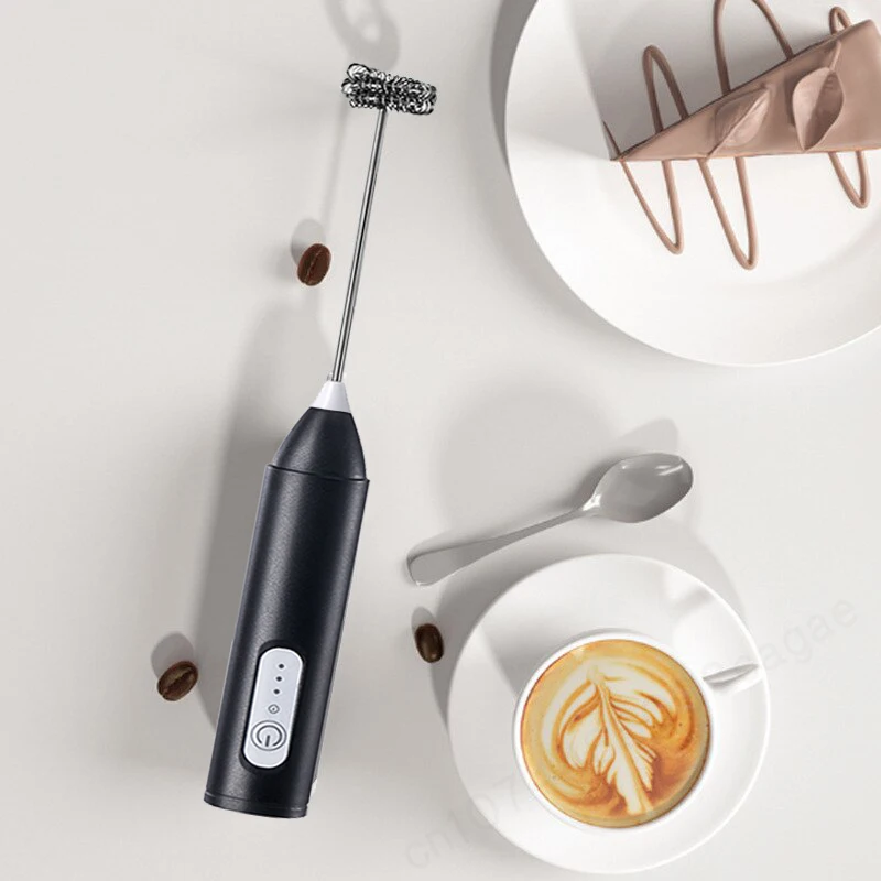Electric Coffee Milk Foaming Mixer Coffee Creamer Whisk Handheld Egg Beater Froth Mixer Kitchen Automatic Kitchen Whisk Tools thumbnail 2