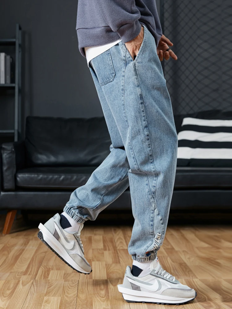 Big Size Men's Jogger Jeans 6XL 7XL 8XL Streetwear Black Blue Casual Denim Cargo Pants Stretch Cotton Taper Jeans Baggy Trousers thumbnail 3