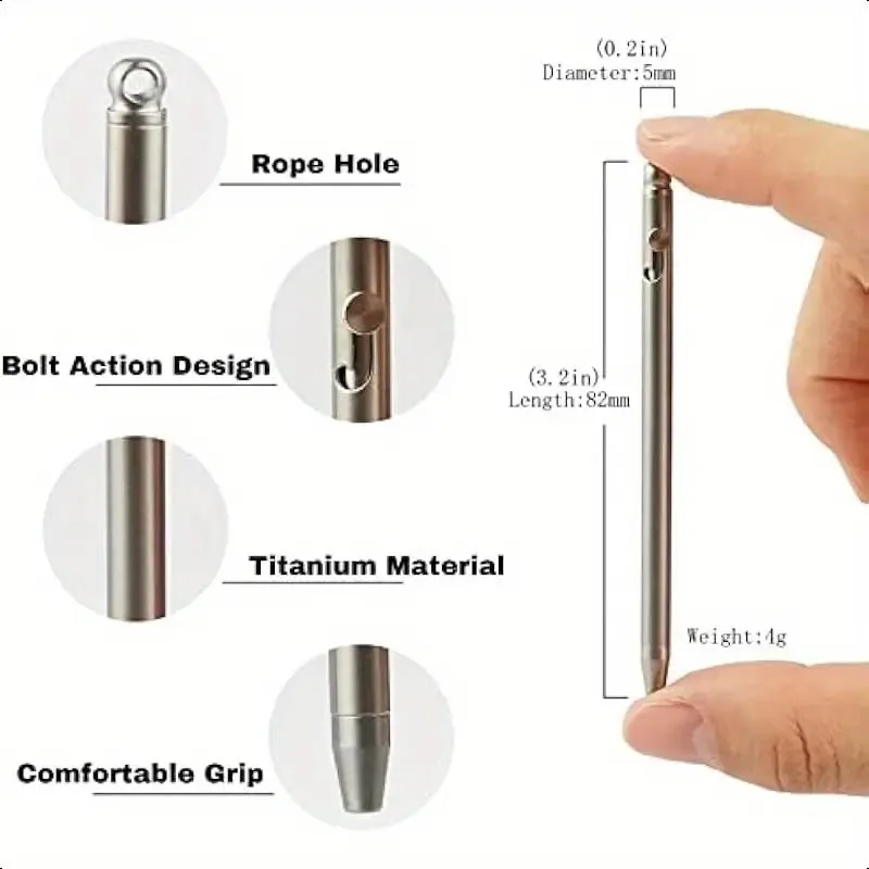 Portable Mini Titanium Pen EDC Gadget Outdoor Personality Creative Signature Pen thumbnail 3