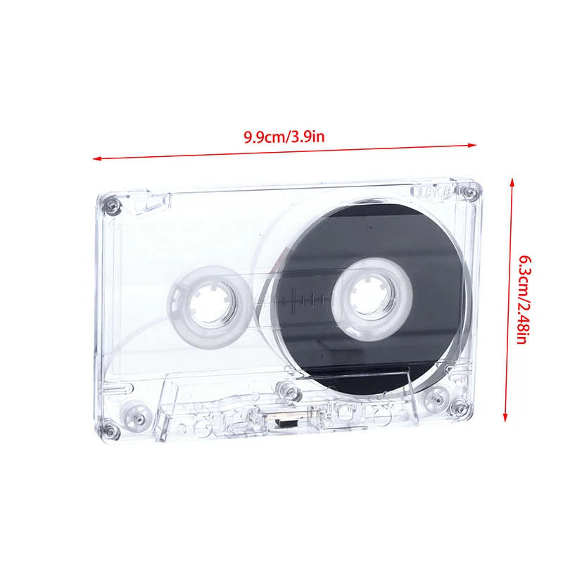90 Minutes Standard Cassette Color Blank Tape Player With Magnetic Audio Tape Clear Storage Box For Speech Music Recording thumbnail 6