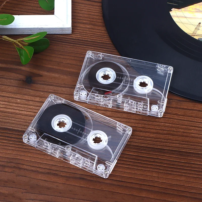 90 Minutes Standard Cassette Color Blank Tape Player With Magnetic Audio Tape Clear Storage Box For Speech Music Recording thumbnail 5