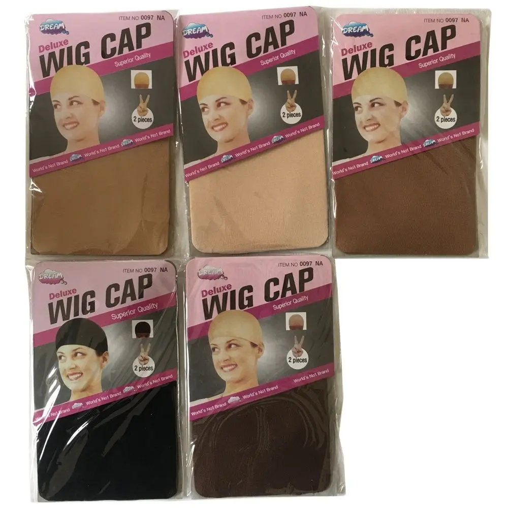 2 Pieces/pack Cheap Hair New Stocking Cap For Wigs Net For Wigs Bald Cap Nylon Stocking Wig Cap Stretchy thumbnail 3