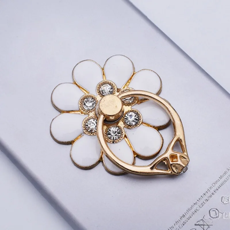 Mobile Phone Case Accessories Alloy Flower Phone Holder Creative Metal Ring Buckle Mobile Phone Decoration DIY Back Sticker thumbnail 5