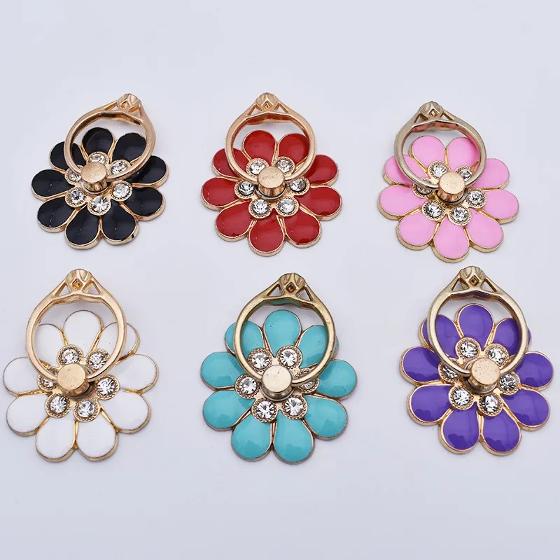 Mobile Phone Case Accessories Alloy Flower Phone Holder Creative Metal Ring Buckle Mobile Phone Decoration DIY Back Sticker thumbnail 6