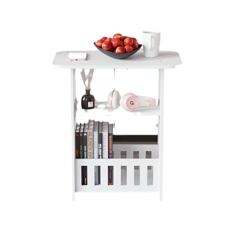 Modern Nordic Style Wooden Storage Table - Multipurpose Bedside & Living Room Organizer, Non-Waterproof Wood Material thumbnail 4