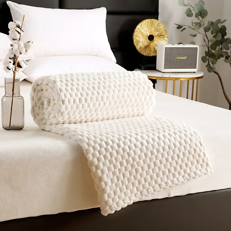 Super Ultra Soft Flannel Fleece Blanket Large Fluffy Warm Throw Over Bed Sofa Settee for Sofa/Couch/Bed Throw /Single Size Gray thumbnail 4