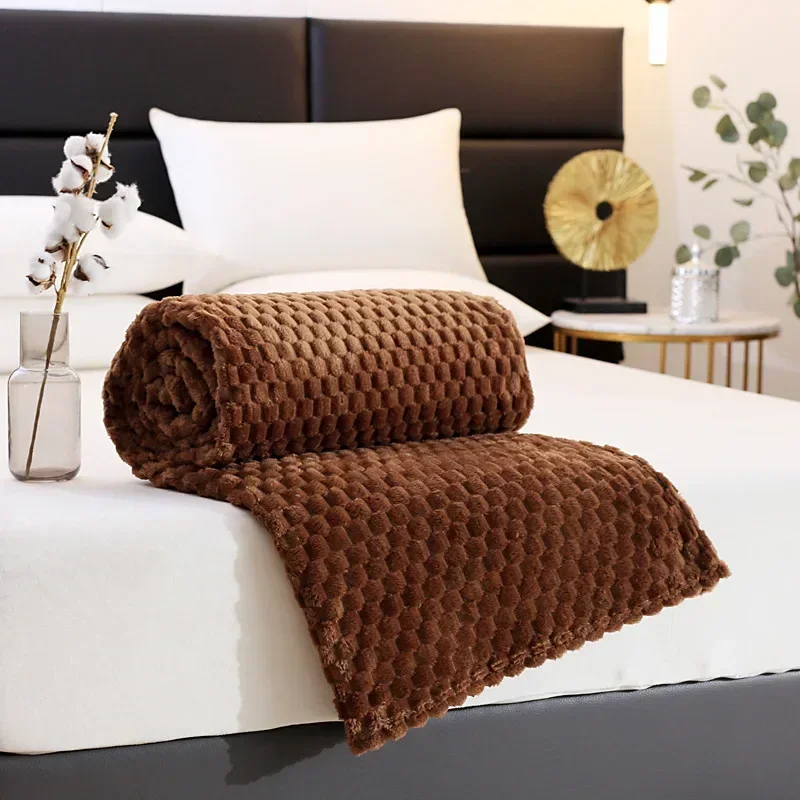 Super Ultra Soft Flannel Fleece Blanket Large Fluffy Warm Throw Over Bed Sofa Settee for Sofa/Couch/Bed Throw /Single Size Gray thumbnail 5