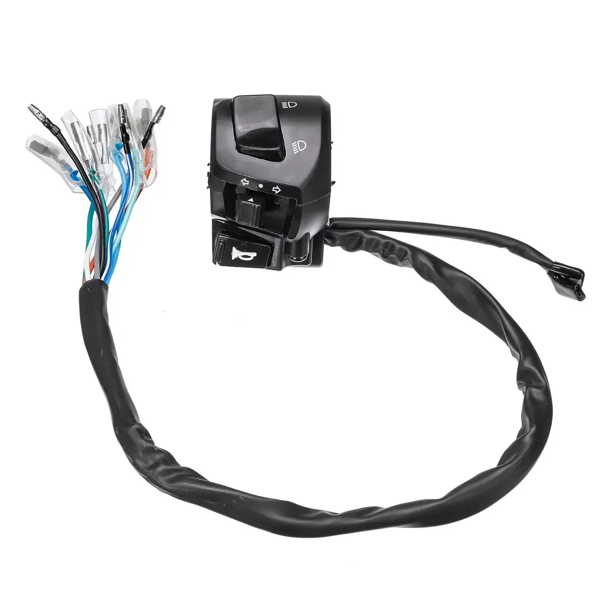 Universal 12V Motorcycle 7/8" Handlebar Control Switches Horn Turn Signal Headlight Electrical Start Switch Double Throttle thumbnail 6