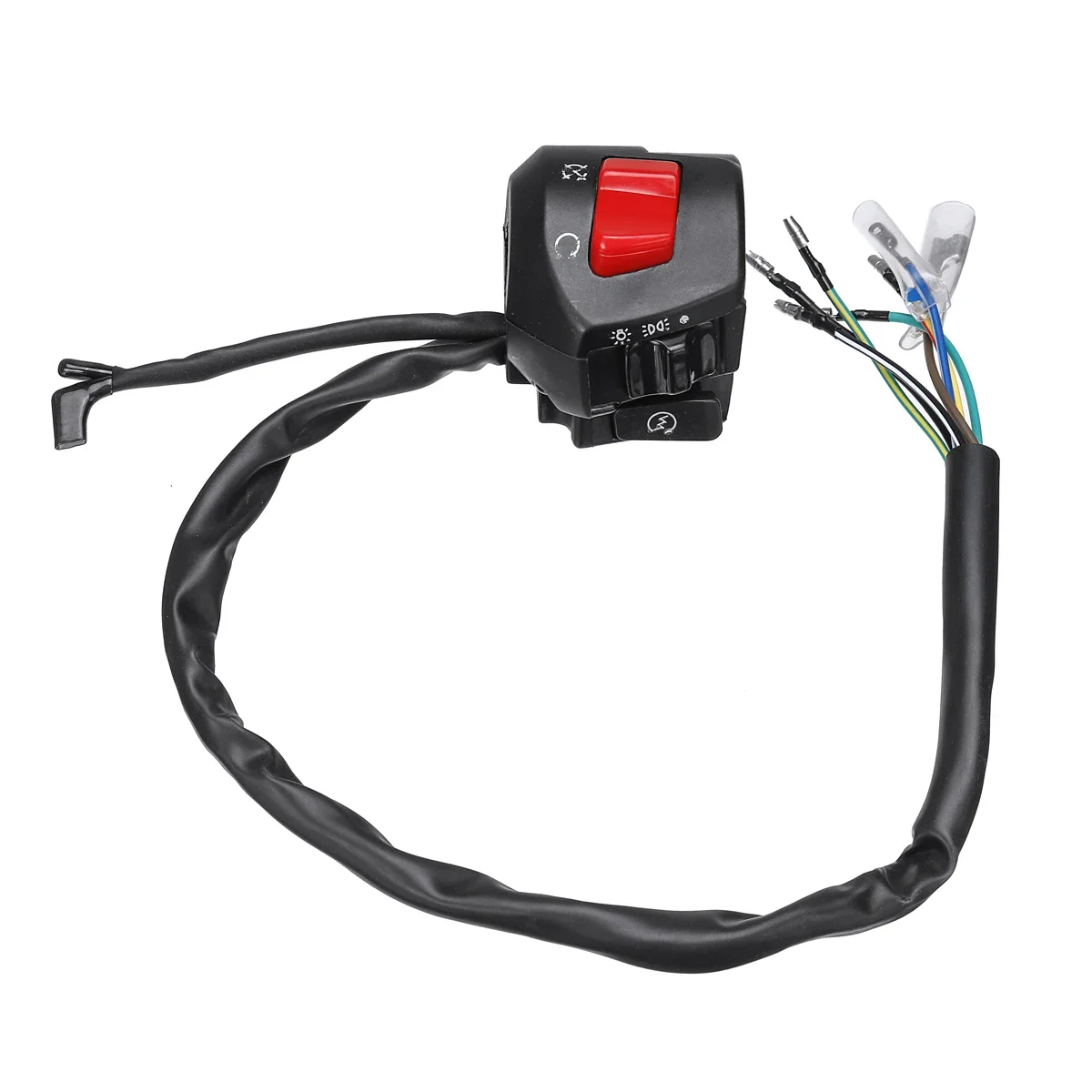Universal 12V Motorcycle 7/8" Handlebar Control Switches Horn Turn Signal Headlight Electrical Start Switch Double Throttle thumbnail 5