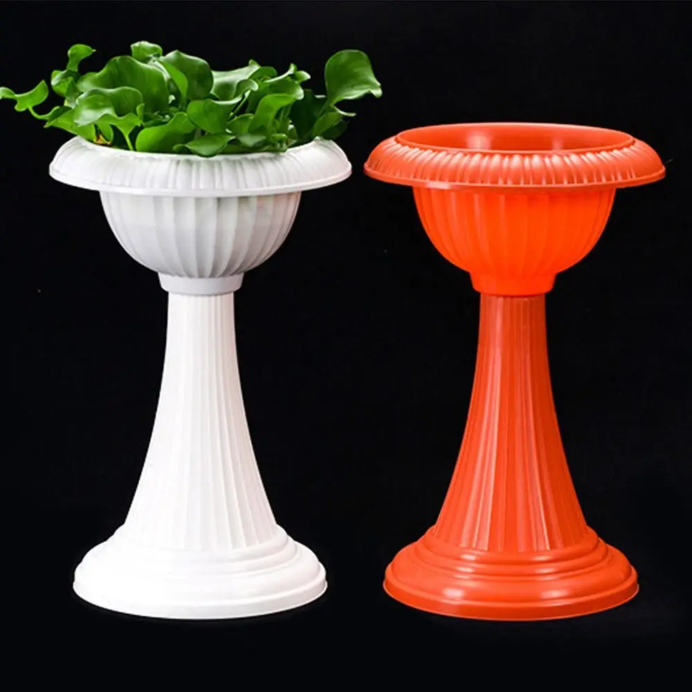Plant Holder White Roman Plant Flower Pot Plastic Romantic Flower Planter Retro Porch Planter Wedding Road thumbnail 2