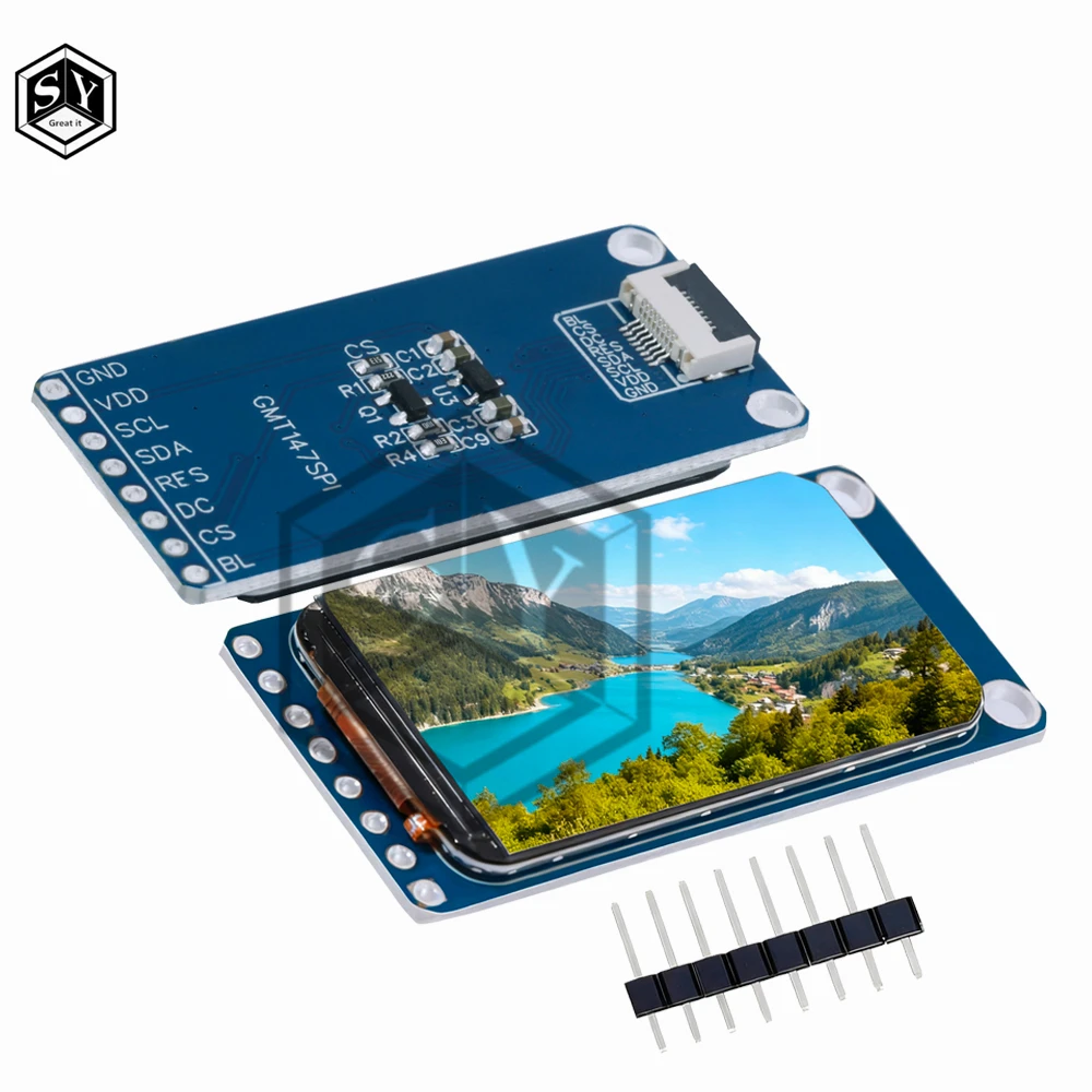 1.47" 1.47 Inch 172x320 SPI Full Color TFT HD IPS Screen LCD LED Display Module 172*320 ST7789 Controller 3.3V SPI Interface thumbnail 6