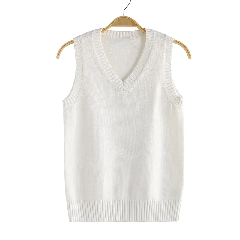 New sweater candy vest women Knit Top Fashion Female autumn spirng solid young girl clothes knitwear Cardigan sleeveless  XS-3XL thumbnail 2