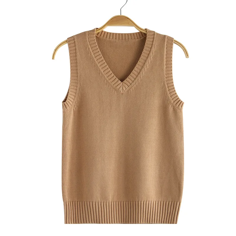 New sweater candy vest women Knit Top Fashion Female autumn spirng solid young girl clothes knitwear Cardigan sleeveless  XS-3XL thumbnail 6