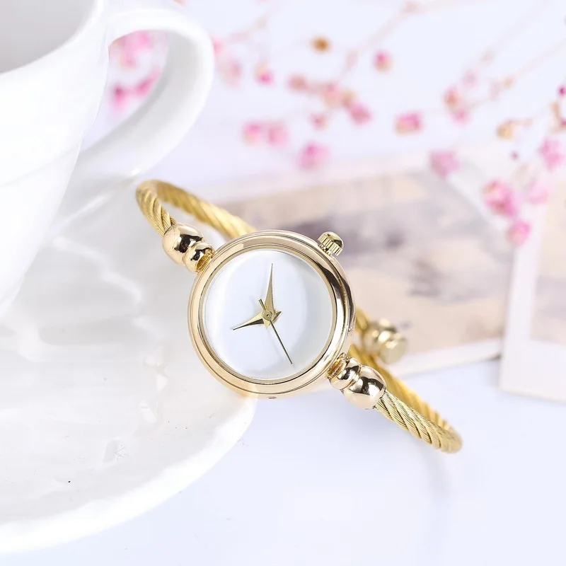 MAYZHISU Simple Women Watches Stainless Steel Retro Ladies Quartz Wristwatch Small Gold Bangle Bracelet Luxury Chain Watch thumbnail 6