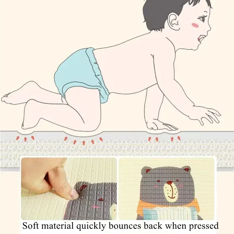 5 sizes to choose Baby Crawling Play Mats Non-toxic High-quality EPE Baby Activity Gym Carpet Baby Game Children's Safety Rug thumbnail 5