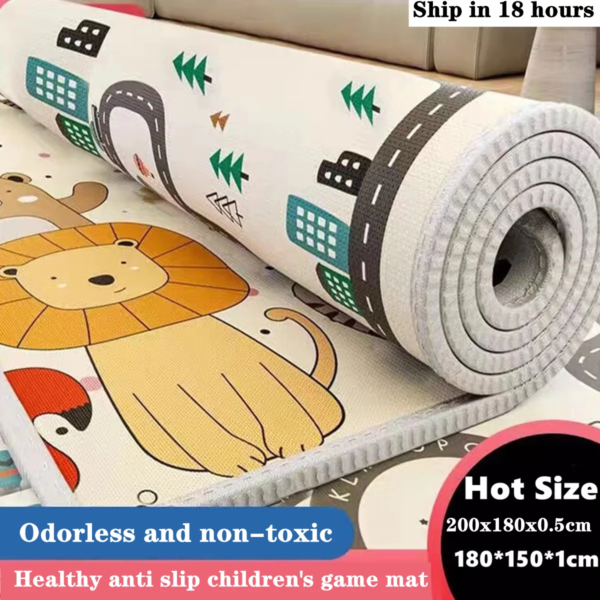 5 sizes to choose Baby Crawling Play Mats Non-toxic High-quality EPE Baby Activity Gym Carpet Baby Game Children's Safety Rug thumbnail 2