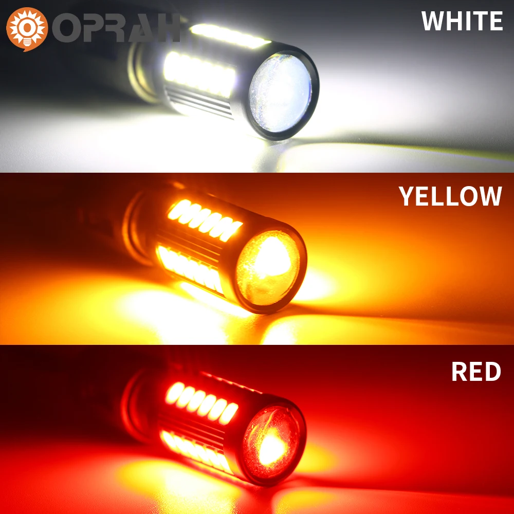 10pcs LED Car Truck Signal Lights 12V 24V Canbus BAU15S PY21W P21W 1157 BAY15D Bulb 7440 7443 Bulb 5630SMD DRL Turn Signal Light thumbnail 6