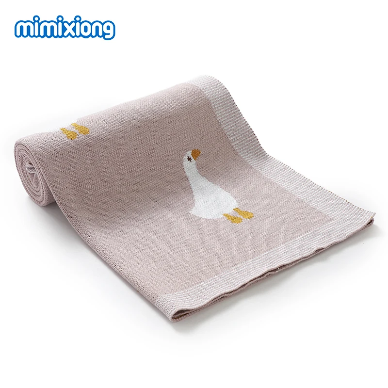 Baby Blankets Quilts 90*70cm Knitted Newborn Boys Girls Stroller Basket Swaddle Wrap Sleeping Sack Infant Cotton Bedding Covers thumbnail 2