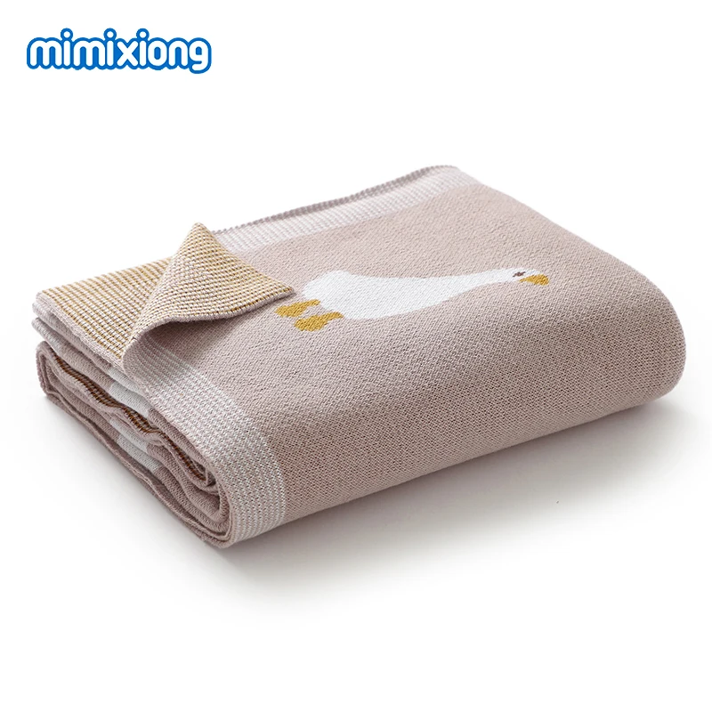 Baby Blankets Quilts 90*70cm Knitted Newborn Boys Girls Stroller Basket Swaddle Wrap Sleeping Sack Infant Cotton Bedding Covers thumbnail 3