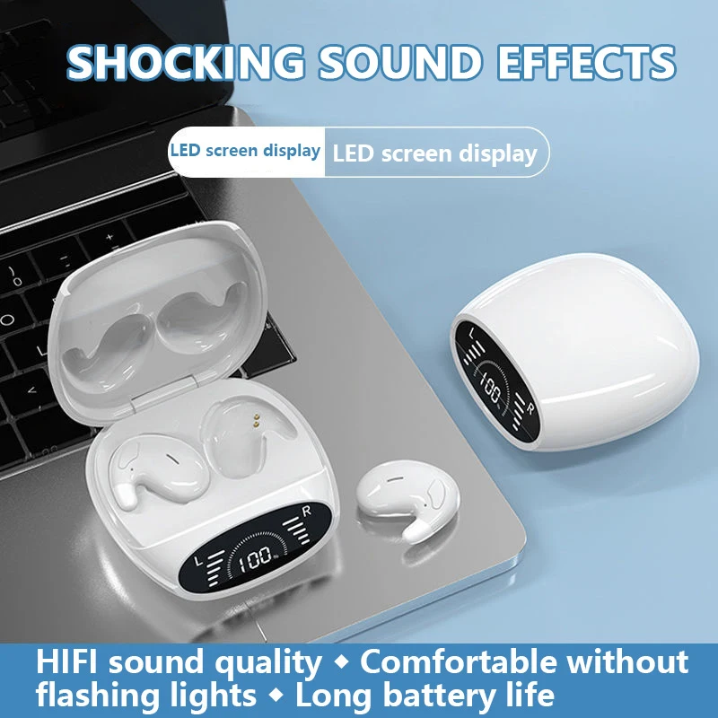 Sleep Invisible Earphones Ipx5 Waterproof Noise Reduction Wireless Bluetooth With Microphone For Iphone Huawei Samsung New 2025 thumbnail 5