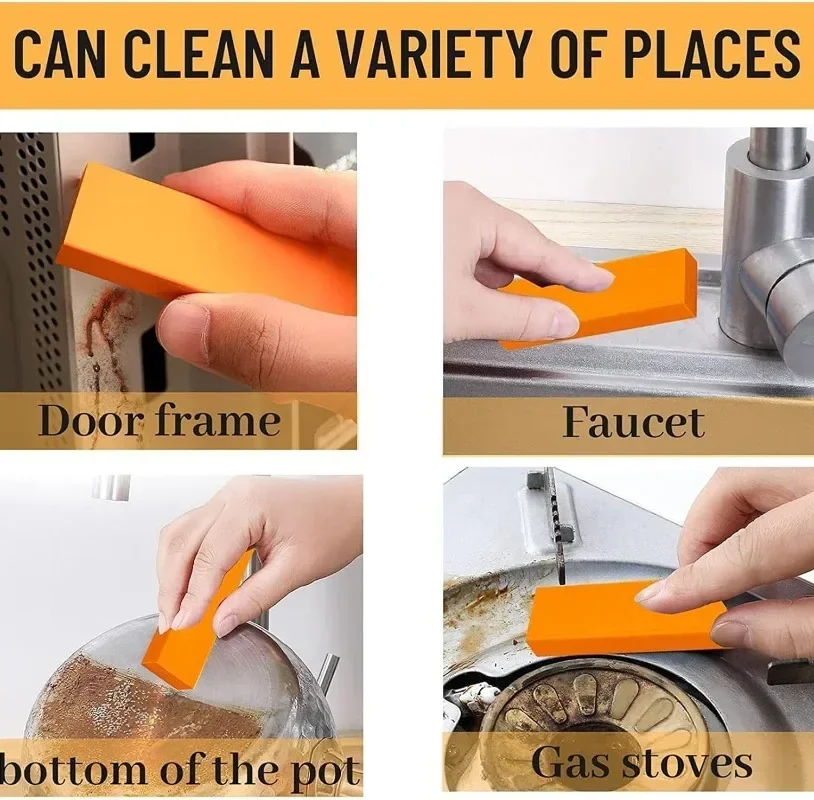 Limescale Eraser Stainless Steel Rust Remover Kitchen Faucet Cleaning Rubber Home Cleaning Accessories Tools Cleaner Household thumbnail 3