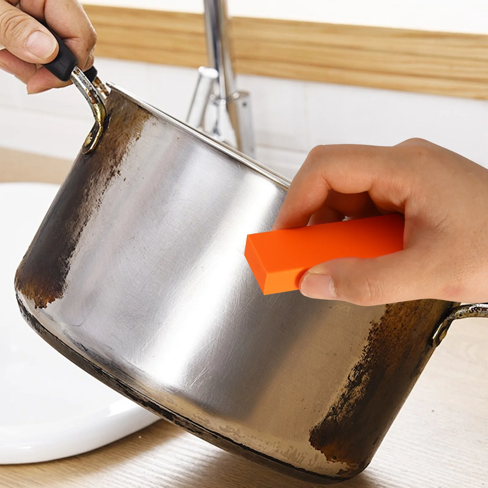 Limescale Eraser Stainless Steel Rust Remover Kitchen Faucet Cleaning Rubber Home Cleaning Accessories Tools Cleaner Household thumbnail 5