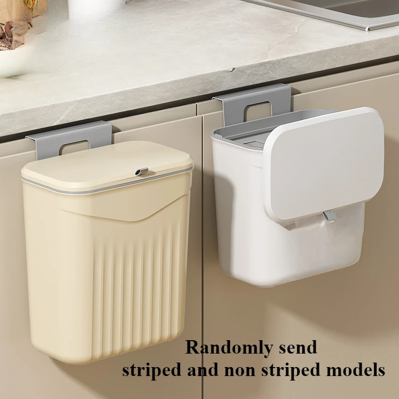 Effortless Cleanup Space-Saving White Wall-Mounted Trash Bin for Kitchen - Durable Plastic, Multi-Functional Garbage Storage thumbnail 6