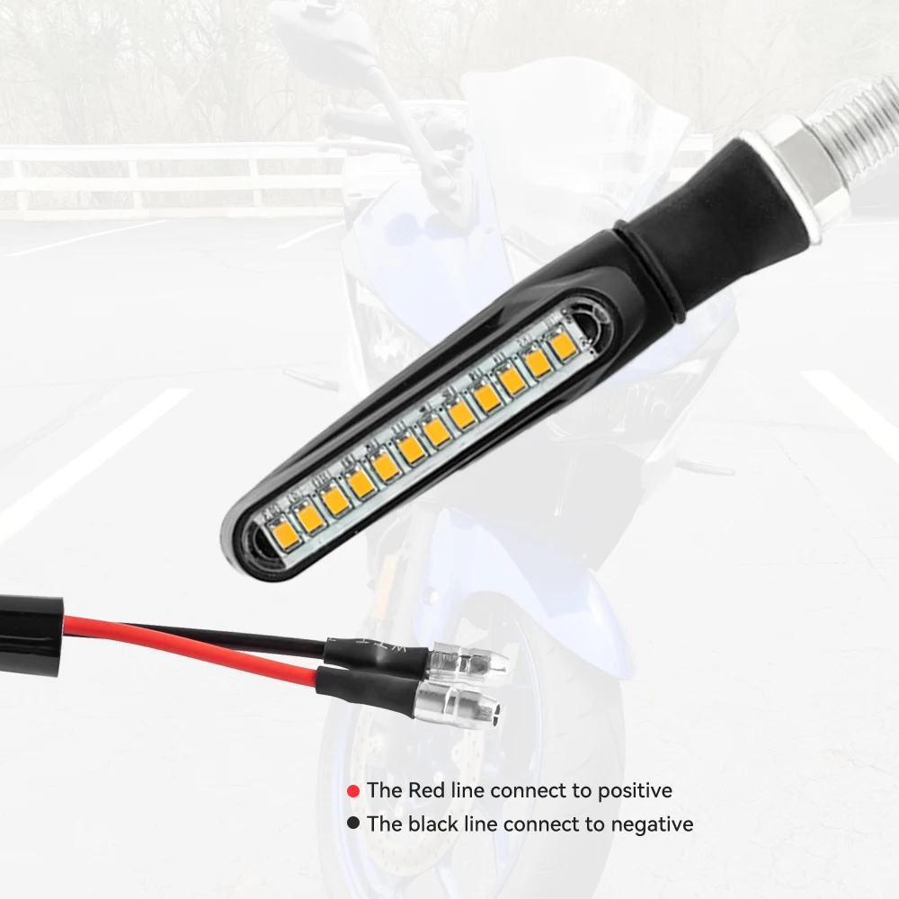 2/4Pcs Motorcycle Turn Signal Lights Universal LED Motorbike Turning Indicators Daytime Running Waterproof 12V Motorbike Lights thumbnail 3