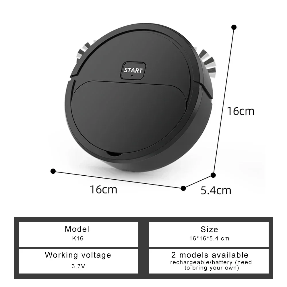 Fully Automatic Sweep Vacuum Cleaner Sweeping Robot Mopping The Floor Mini Cleaner Home Use Lazybones Intelligent 3 In1 Sweeper thumbnail 5