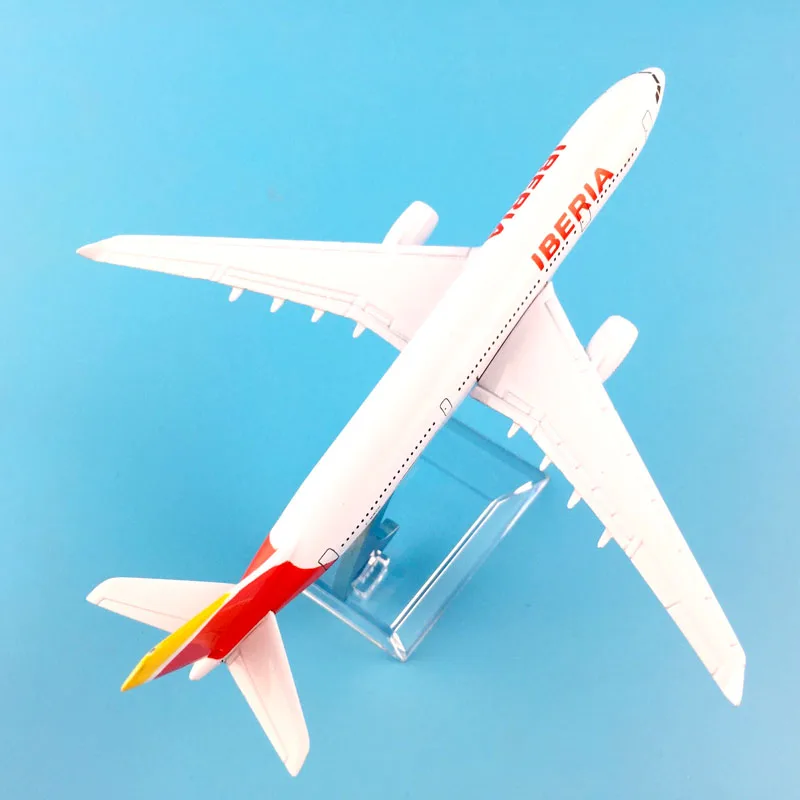 JASON TUTU 16cm Spain Iberia Airlines A330 Aircraft Model Planel Airplane Diecast Metal 1/400 Scale Planes thumbnail 4