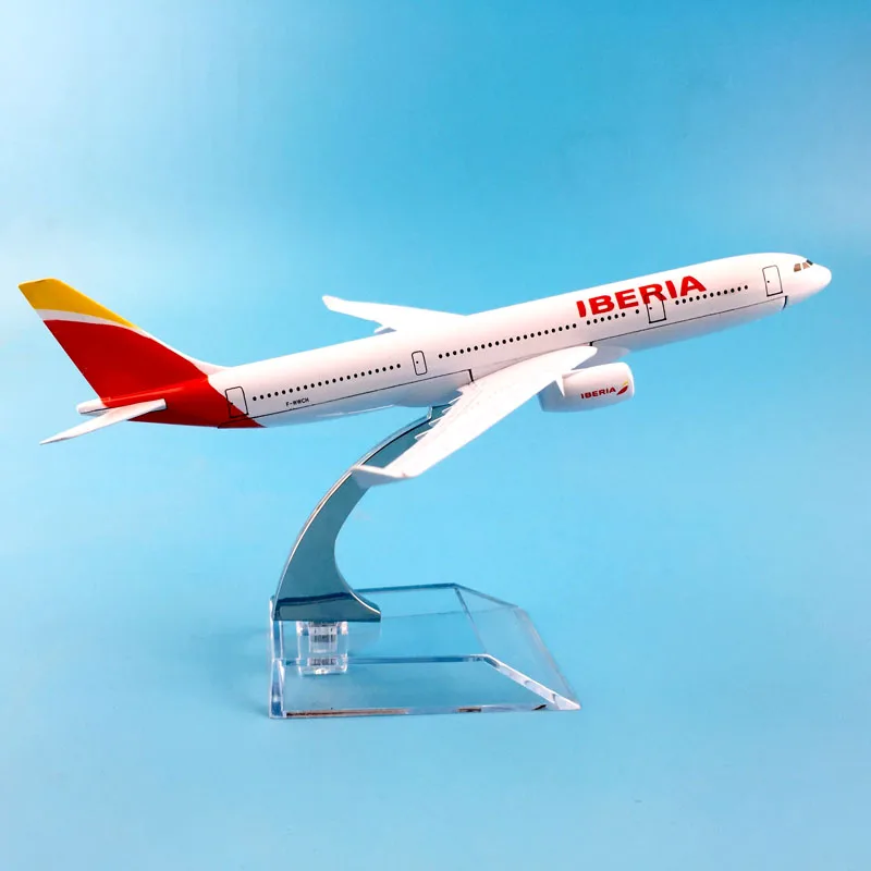 JASON TUTU 16cm Spain Iberia Airlines A330 Aircraft Model Planel Airplane Diecast Metal 1/400 Scale Planes thumbnail 5