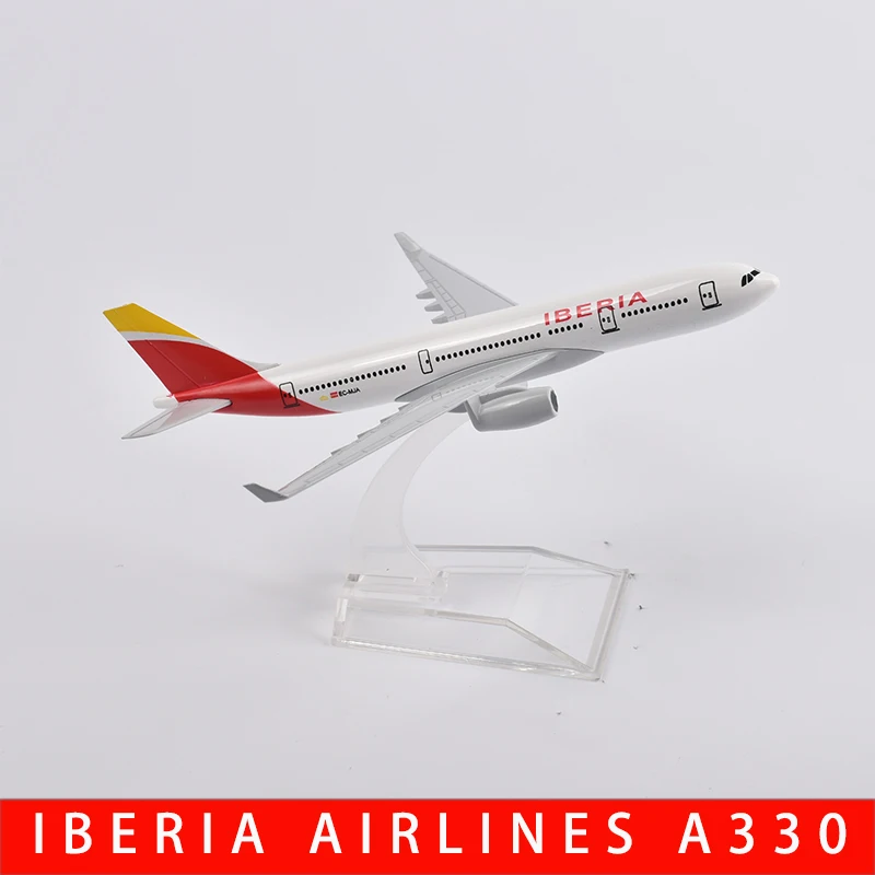 JASON TUTU 16cm Spain Iberia Airlines A330 Aircraft Model Planel Airplane Diecast Metal 1/400 Scale Planes