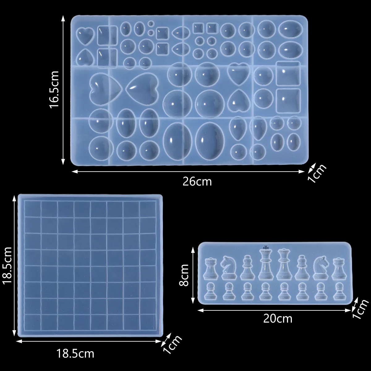 Resin International Chess Set Mold With Chess Board Silicone Resin Molds Crystal Charms Epoxy Resin Silicone For Diy Mold Tools thumbnail 6
