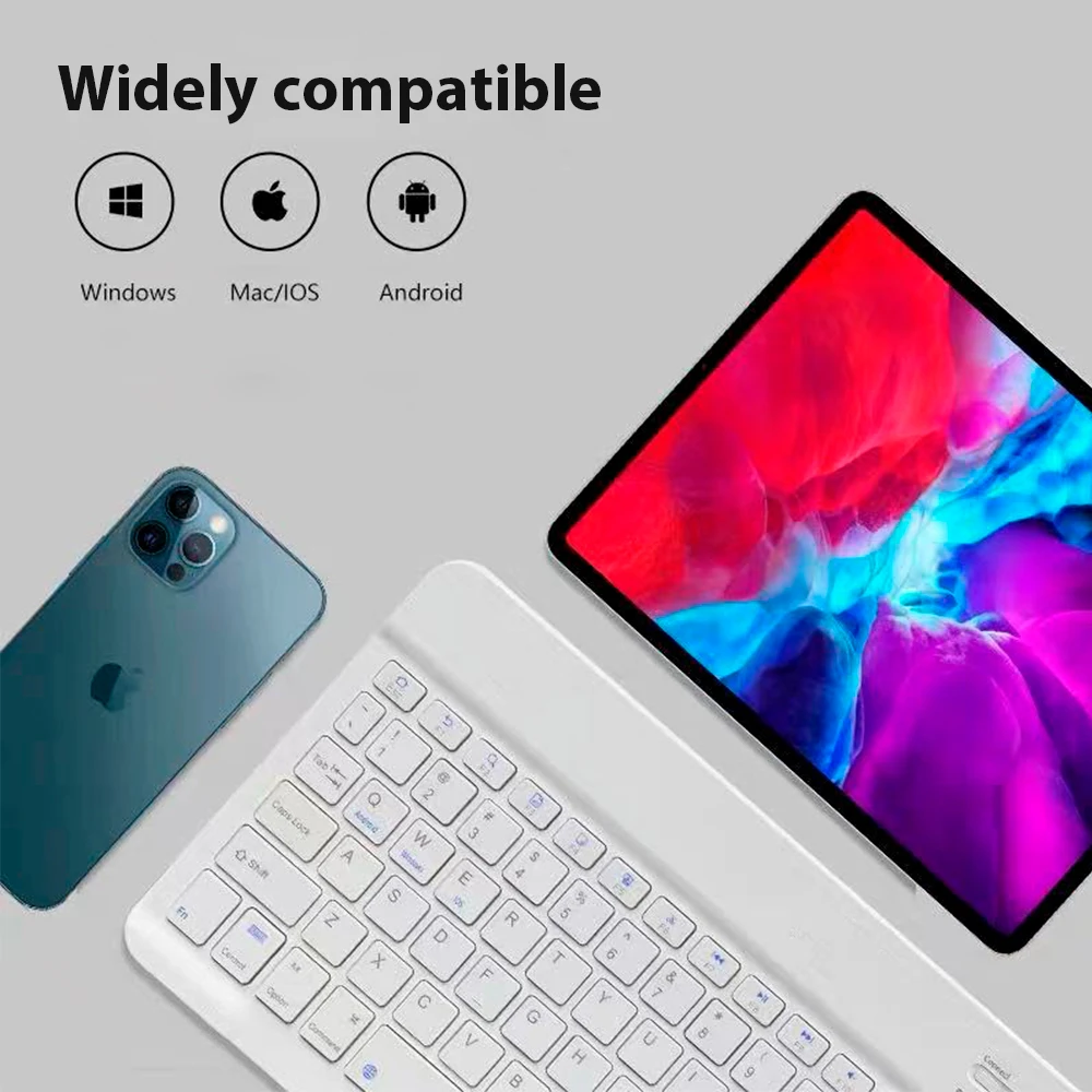 Bluetooth Wireless Keyboard Universal Mobile Phone Tablet Keyboard And Mouse Mini Bluetooth Keyboard Ipad Keyboard Accessories thumbnail 2