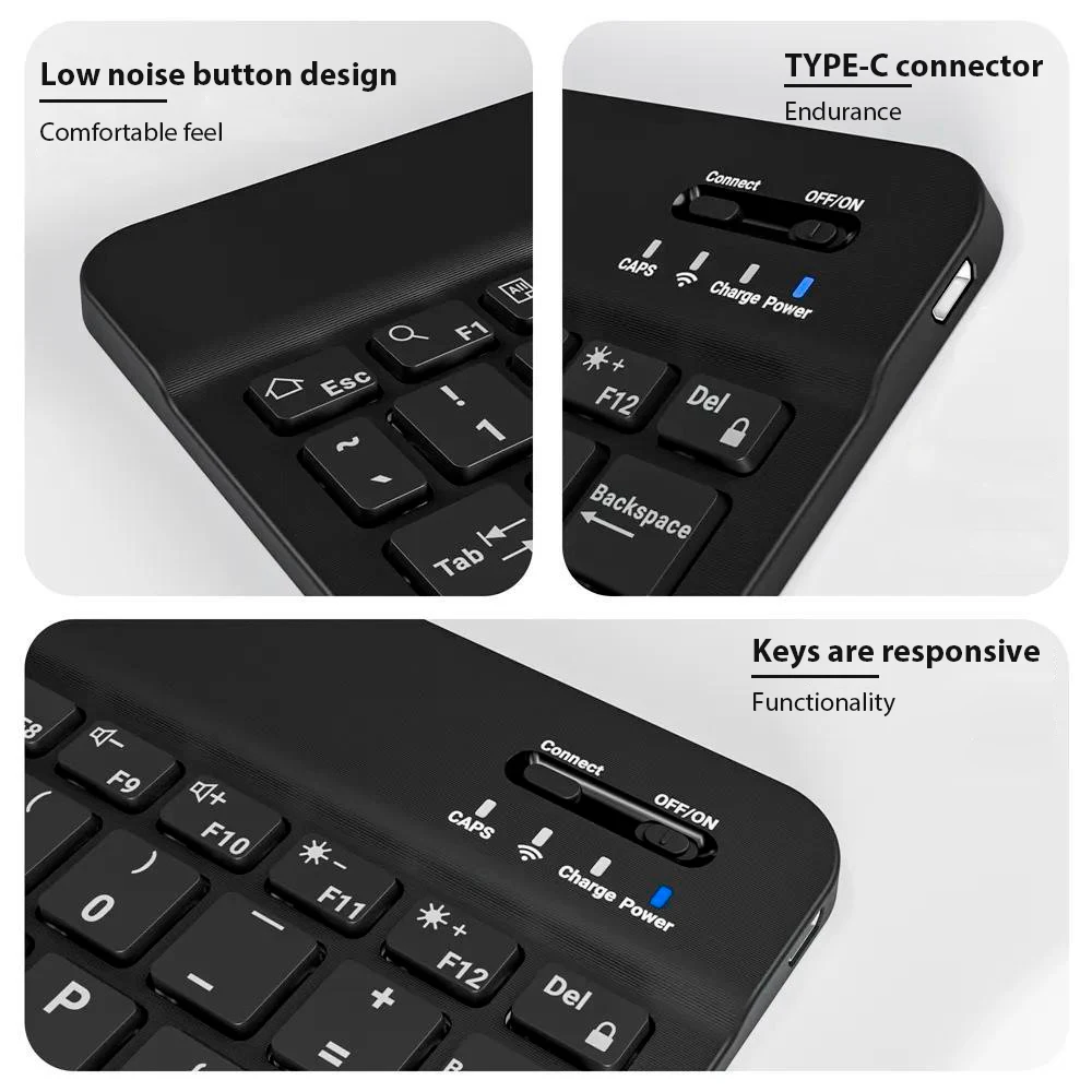 Bluetooth Wireless Keyboard Universal Mobile Phone Tablet Keyboard And Mouse Mini Bluetooth Keyboard Ipad Keyboard Accessories thumbnail 5