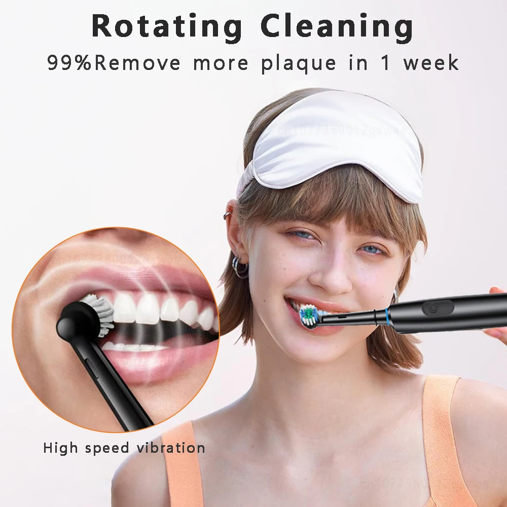 Electric Toothbrush Rotary Cleaning Teeth Brush Waterproof Electronic Tooth Brush With Timer Rechargeable Toothbrush with 8 Head thumbnail 4