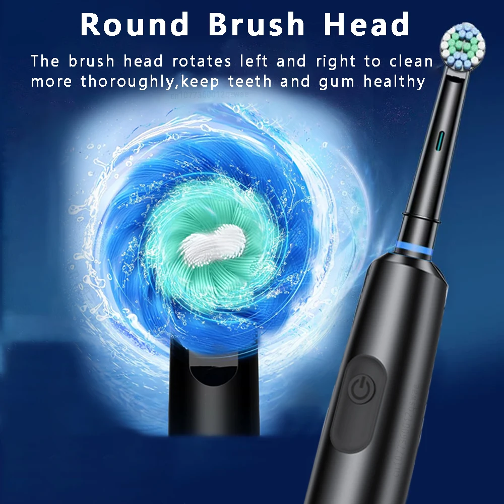 Electric Toothbrush Rotary Cleaning Teeth Brush Waterproof Electronic Tooth Brush With Timer Rechargeable Toothbrush with 8 Head thumbnail 2