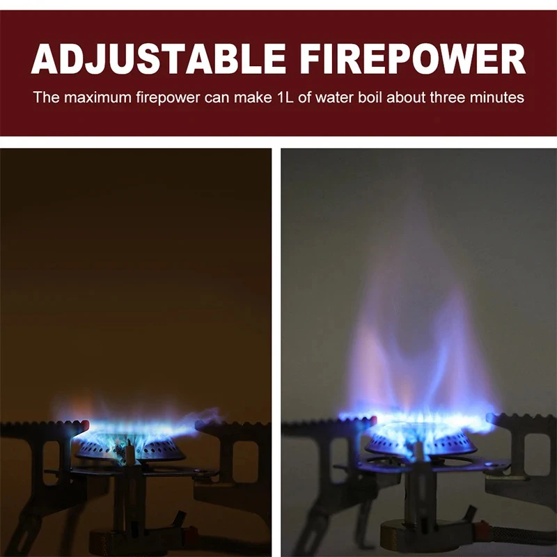 Camping Gas Stove Portable Folding Outdoor Backpacking Stove Tourist Equipment For Cooking Hiking Picnic 3500W thumbnail 5