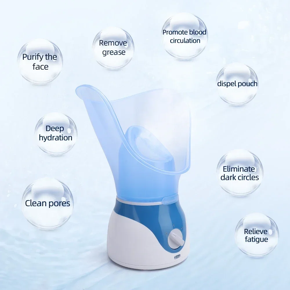 Face Steamer Facial Heating Sprayer Skin Moisturizing Pore Cleaner Facial Hot Fog Steamer Home SPA Machine Care Skin Humidifier thumbnail 2