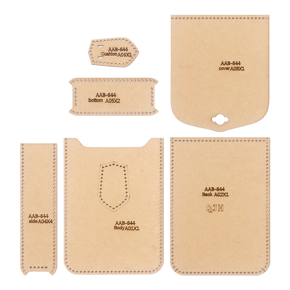 1set DIY Leathercraft Kraft Paper Pattern Templates Kit for Small Crossbody Bags & Phone Bags - Handmade Stencil Mold Supplies thumbnail 2