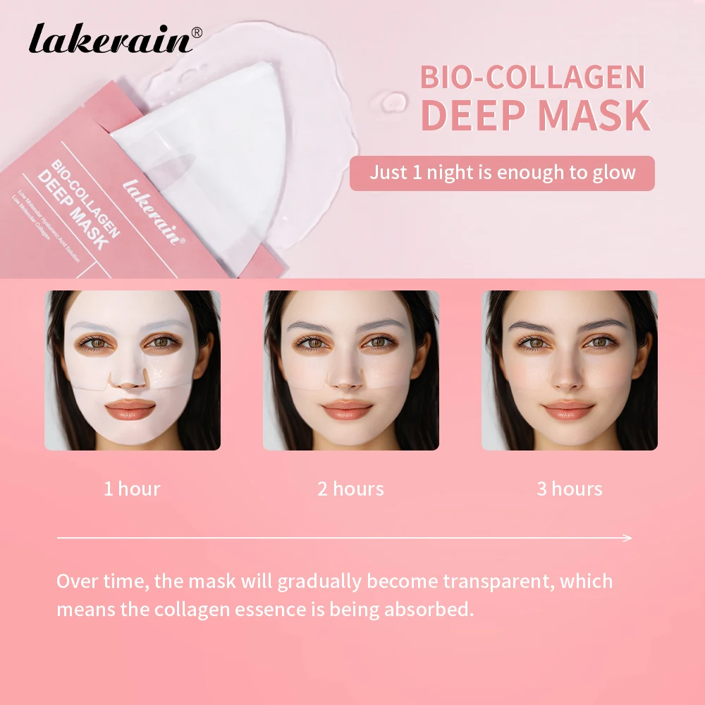 Bio-Collagen Deep Face Mask Shrink Pores Deep Hydrating Overnight Mask Moisturizing Refreshing Brightening Face Skin Care thumbnail 3